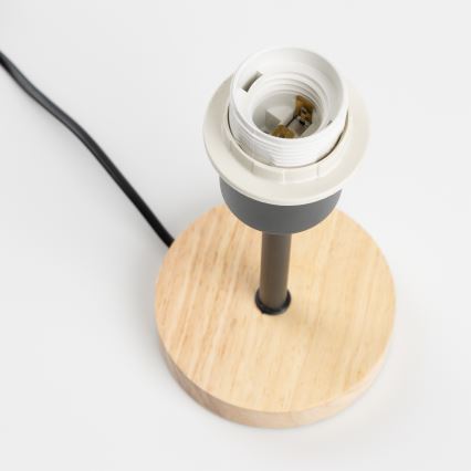 Brilagi - Pöytälamppu NUBILA WOOD 1xE27/25W/230V tammi/musta/vaaleanharmaa