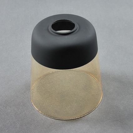 BRILAGI - Pöytälamppu WOOD GLASS 1xE27/40W/230V ruskea/musta/savuinen beige