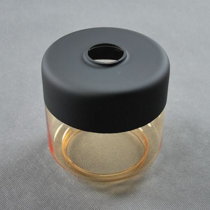 BRILAGI - Pöytälamppu WOOD GLASS 1xE27/40W/230V ruskea/musta/savuinen beige