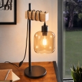BRILAGI - Pöytälamppu WOOD GLASS 1xE27/40W/230V ruskea/musta/savunruskea