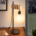 BRILAGI - Pöytälamppu WOOD GLASS 1xE27/40W/230V ruskea/musta/valkoinen