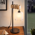 BRILAGI - Pöytälamppu WOOD GLASS 1xE27/40W/230V ruskea/musta/valkoinen