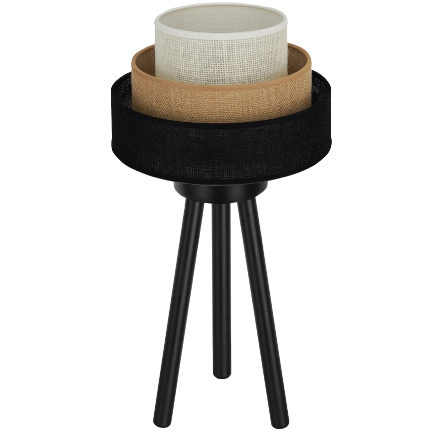 Brilagi - Pöytävalaisin ASPEN LUNETA 1xE27/15W/230V musta/beige/kerma