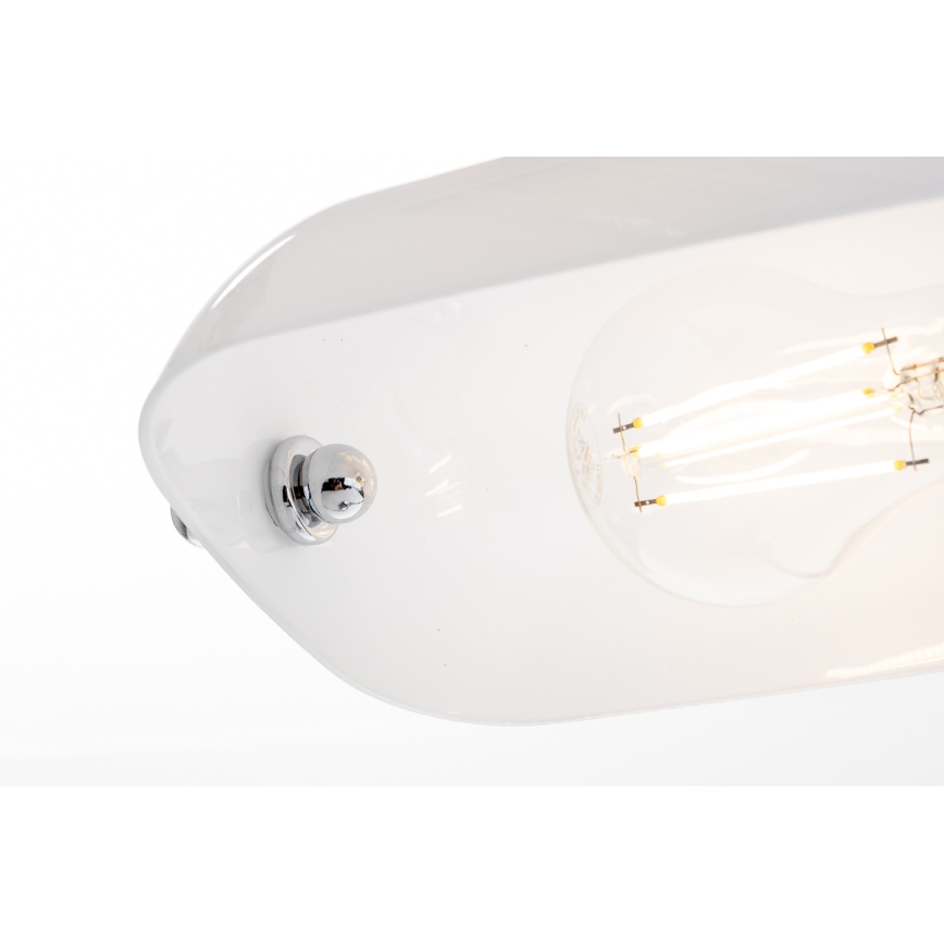 Brilagi - Pöytävalaisin BANK OFFICE 1xE27/60W/230V kiiltävä kromi/valkoinen