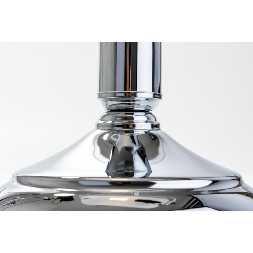 Brilagi - Pöytävalaisin BANK OFFICE 1xE27/60W/230V kiiltävä kromi/valkoinen