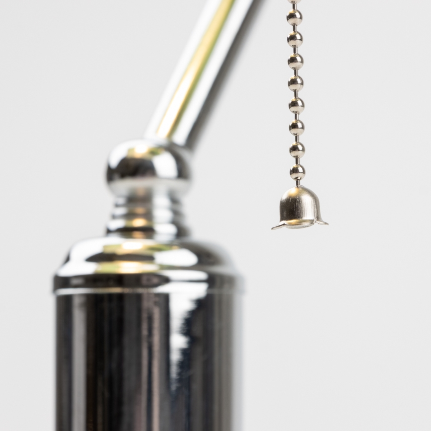 Brilagi - Pöytävalaisin BANK OFFICE 1xE27/60W/230V kiiltävä kromi/vihreä