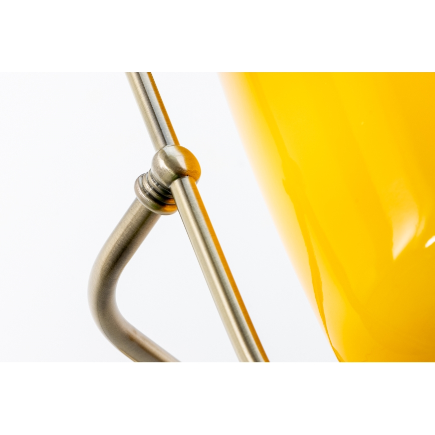 Brilagi - Pöytävalaisin BANK OFFICE 1xE27/60W/230V messinki/oranssi