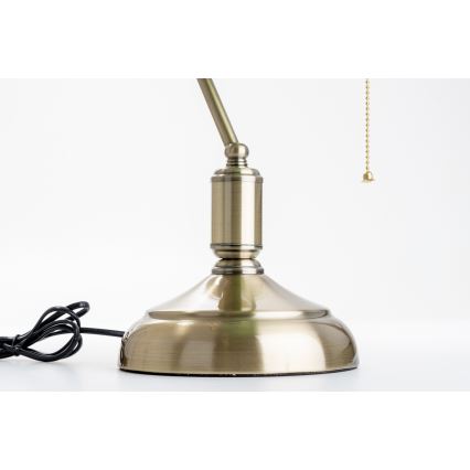 Brilagi - Pöytävalaisin BANK OFFICE 1xE27/60W/230V messinki/oranssi