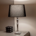 BRILAGI - Pöytävalaisin CERIA 1xE27/60W/230V halkaisija 30 cm hopea/musta