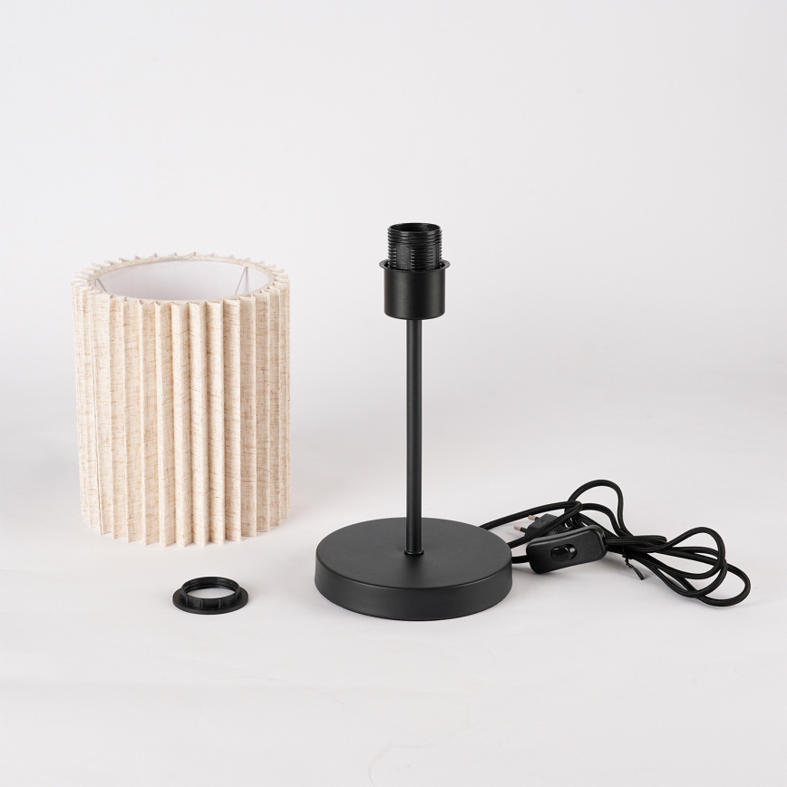 Brilagi - Pöytävalaisin NORDIC WAVE 1xE27/15W/230V pellava/musta
