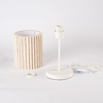 Brilagi - Pöytävalaisin NORDIC WAVE 1xE27/15W/230V pellava/valkoinen
