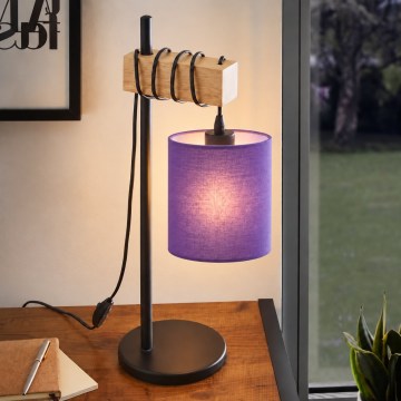 BRILAGI - Pöytävalaisin NUBILA 1xE27/40W/230V ruskea/musta/violetti
