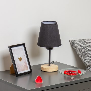 Brilagi - Pöytävalaisin NUBILA WOOD 1xE27/25W/230V tammi/musta