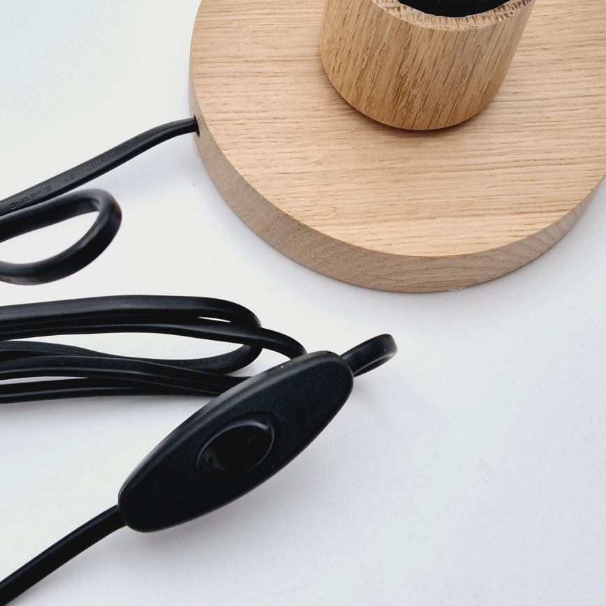 Brilagi - Pöytävalaisin WOODY BASKET 1xE27/60W/230V tammi