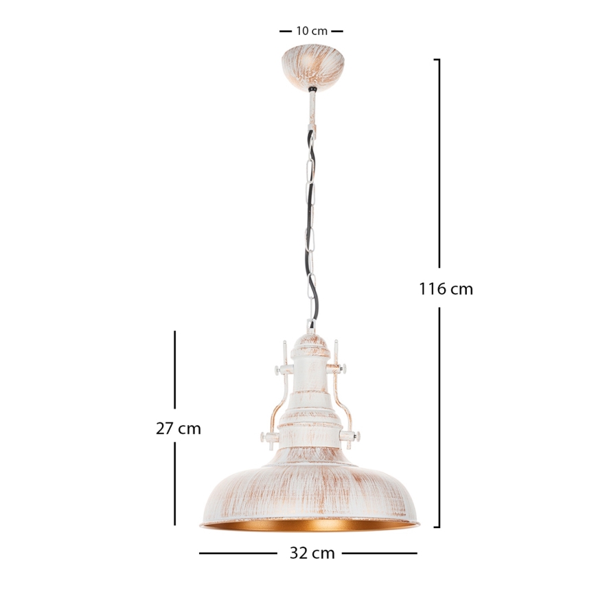 Brilagi - PYRONIC-riippuvalaisin ketjulla 1xE27/40W/230V Ø 32 cm kerma/patina