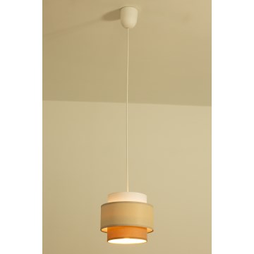 Brilagi - RESNA riippuvalaisin johdolla 1 x E27/60 W, 230 V, Ø 20 cm, kerma/beige
