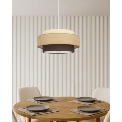 Brilagi - RESNA riippuvalaisin johdolla 1xE27/60W/230V Ø 40 cm beige/musta