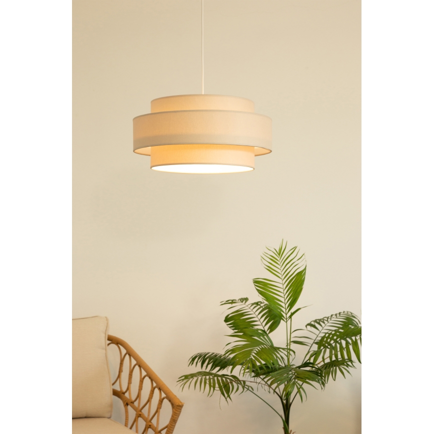 Brilagi - RESNA-riippuvalaisin vaijerilla 1xE27/60W/230V, halkaisija 40 cm, beige