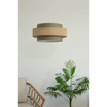 Brilagi – RESNA-riippuvalaisin vaijerilla, 1xE27/60W/230V, Ø 40 cm, ruskea/beige