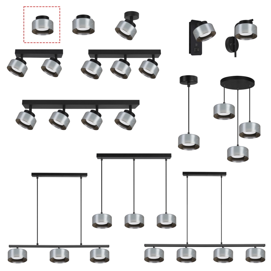 BRILAGI - LED RGB+CCT himmennettävä kohdevalaisin AURA LUX 1xGX53/14W/230V 2700-6500K Wi-Fi Tuya musta/savunharmaa