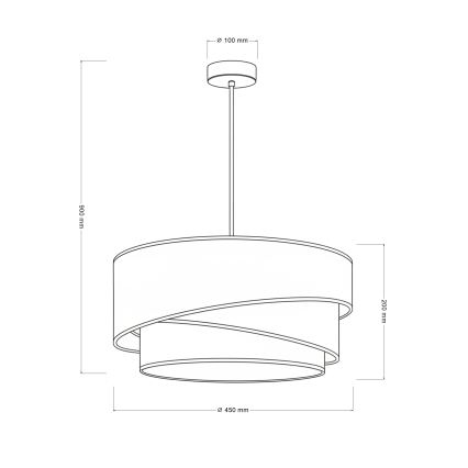 Brilagi - Riippuvalaisin johdolla ARROW 1xE27/60W/230V halkaisija 45 cm ruskea