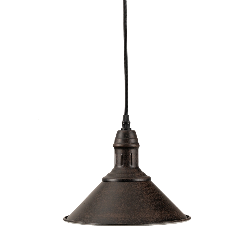BRILAGI - riippuvalaisin johdolla FORGE 1xE27/60W/230V, halkaisija 22 cm, ruskea