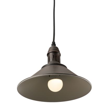 BRILAGI - riippuvalaisin johdolla FORGE 1xE27/60W/230V, halkaisija 22 cm, ruskea