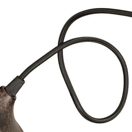 BRILAGI - riippuvalaisin johdolla FORGE 1xE27/60W/230V, halkaisija 22 cm, ruskea