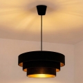 Brilagi - Riippuvalaisin johdolla LUNETA 1xE27/60W/230V halkaisija 40 cm musta/kultainen