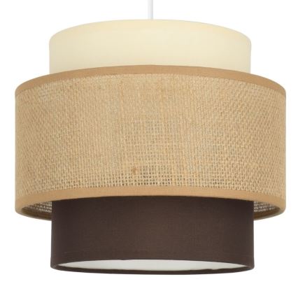 Brilagi - Riippuvalaisin johdolla RESNA 2xE27/60W/230V, halkaisija 30 cm, beige/musta