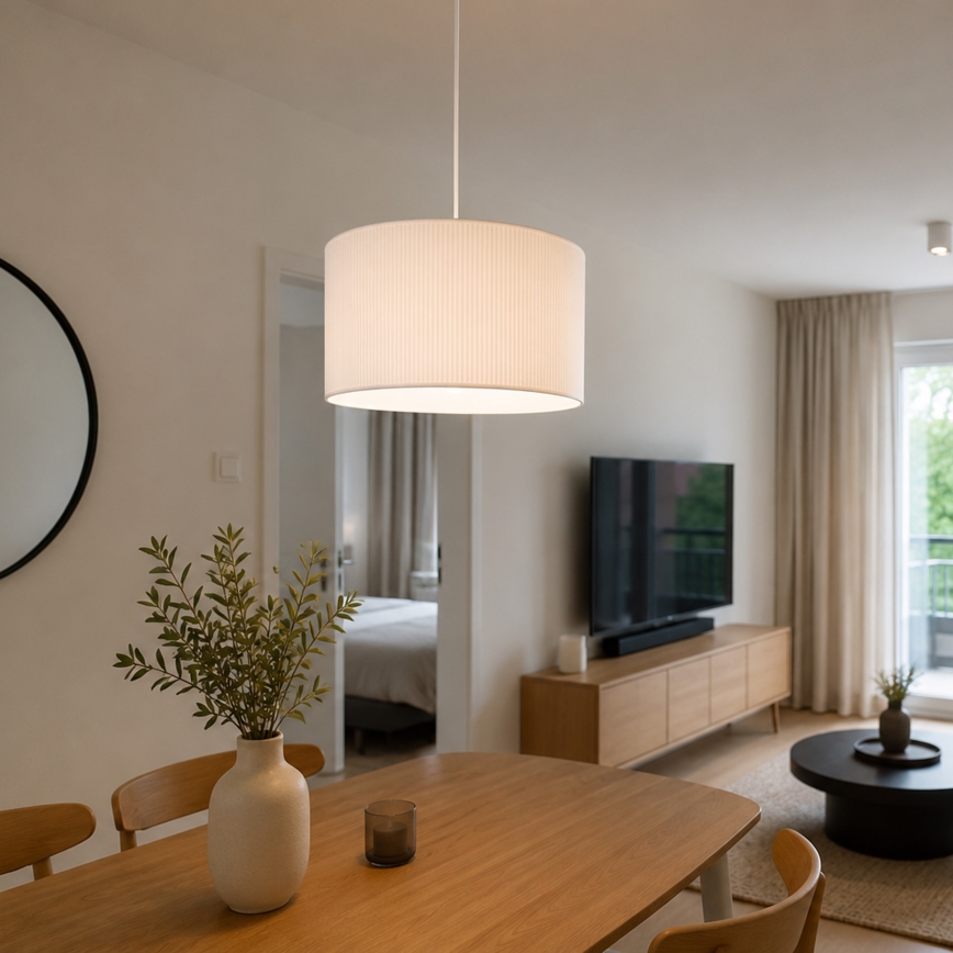 Brilagi - Riippuvalaisin johdolla SIRIJA MODERN 1xE27/60W/230V Ø 35 cm valkoinen