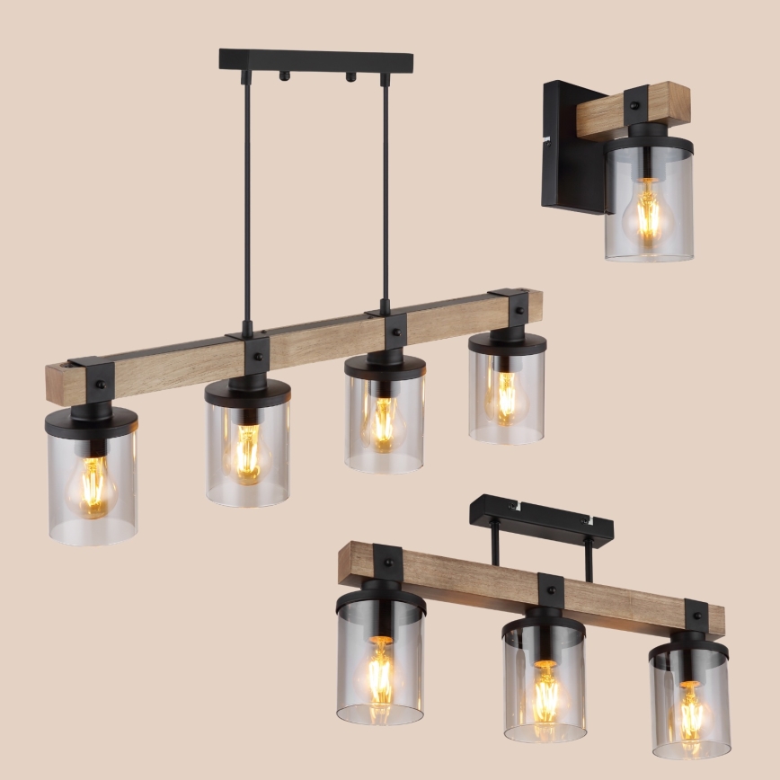 Brilagi - Riippuvalaisin johdolla VISTA 4xE27/60W/230V tammi