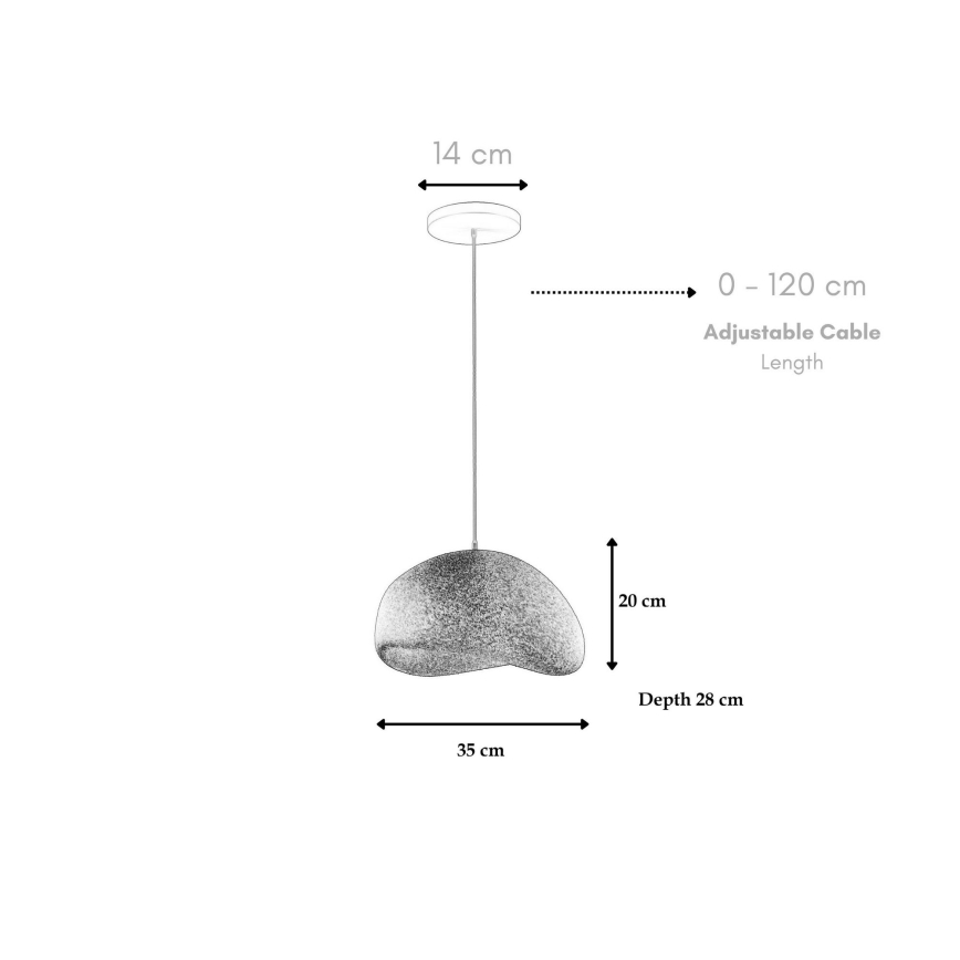 Brilagi - Riippuvalaisin johdolla WABI SABI 1xE27/40W/230V valkoinen
