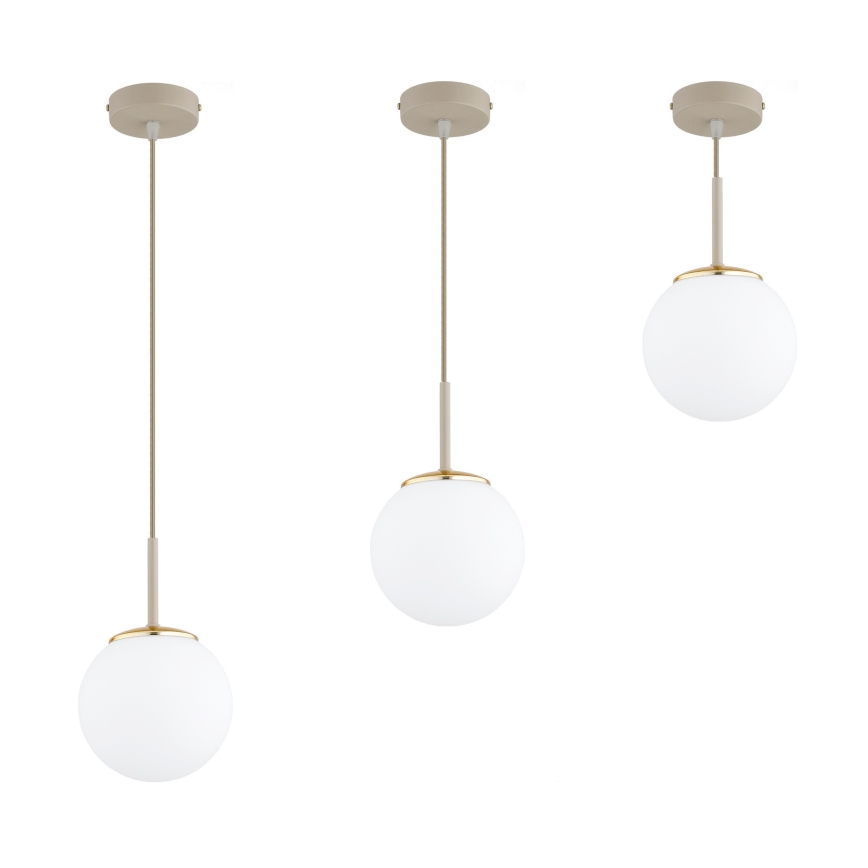 Brilagi - Riippuvalaisin kaapelilla 1xE27/60W/230V beige/kulta