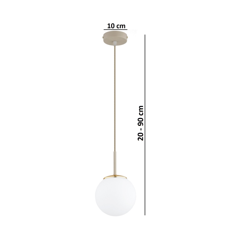 Brilagi - Riippuvalaisin kaapelilla 1xE27/60W/230V beige/kulta