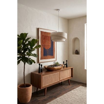 Brilagi - Riippuvalaisin kaapelilla ARROW 1xE27/60W/230V halkaisija 45 cm beige