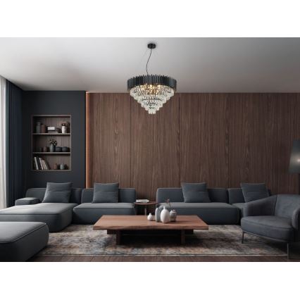 Brilagi - Riippuvalaisin kaapelilla CARLOS 11xE14/40W/230V halkaisija 80 cm