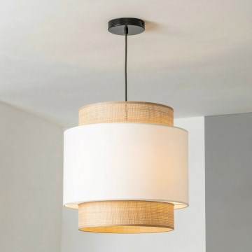 Brilagi - Riippuvalaisin kaapelilla CERIA 1xE27/40W/230V, halkaisija 40 cm, musta/beige/valkoinen