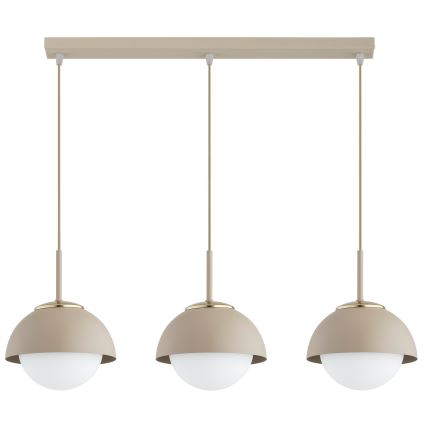 Brilagi - Riippuvalaisin kaapelilla COSMO 3xE27/60W/230V beige/kulta
