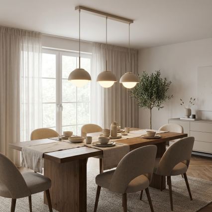 Brilagi - Riippuvalaisin kaapelilla COSMO 3xE27/60W/230V beige/kulta