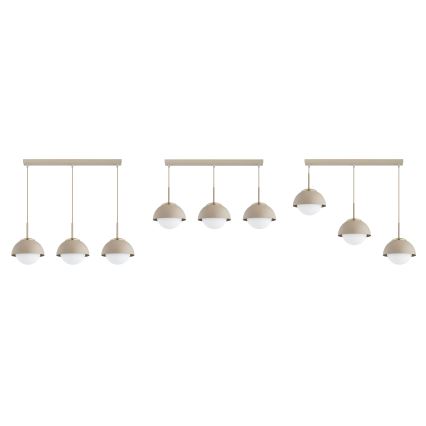 Brilagi - Riippuvalaisin kaapelilla COSMO 3xE27/60W/230V beige/kulta