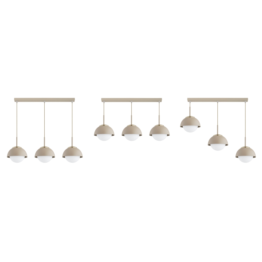 Brilagi - Riippuvalaisin kaapelilla COSMO 3xE27/60W/230V beige/kulta