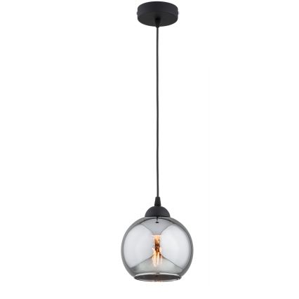 Brilagi - Riippuvalaisin kaapelilla DIOR 1xE27/60W/230V musta/savunharmaa
