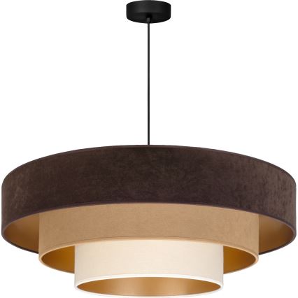 Brilagi - Riippuvalaisin kaapelilla LUNETA 3xE27/60W/230V halkaisija 80 cm ruskea/beige/kerma
