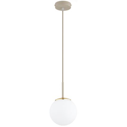 Brilagi - Riippuvalaisin kaapelilla MILO ECRU 1xE27/60W/230V beige/kulta