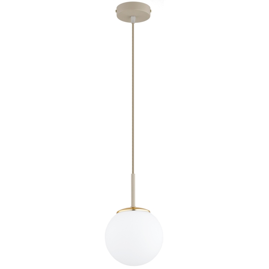 Brilagi - Riippuvalaisin kaapelilla MILO ECRU 1xE27/60W/230V beige/kulta