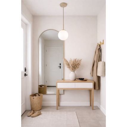 Brilagi - Riippuvalaisin kaapelilla MILO ECRU 1xE27/60W/230V beige/kulta