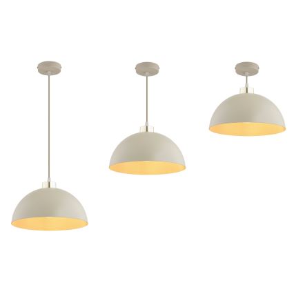 Brilagi - Riippuvalaisin kaapelilla MOON 1xE27/60W/230V Ø 30 cm beige/kulta