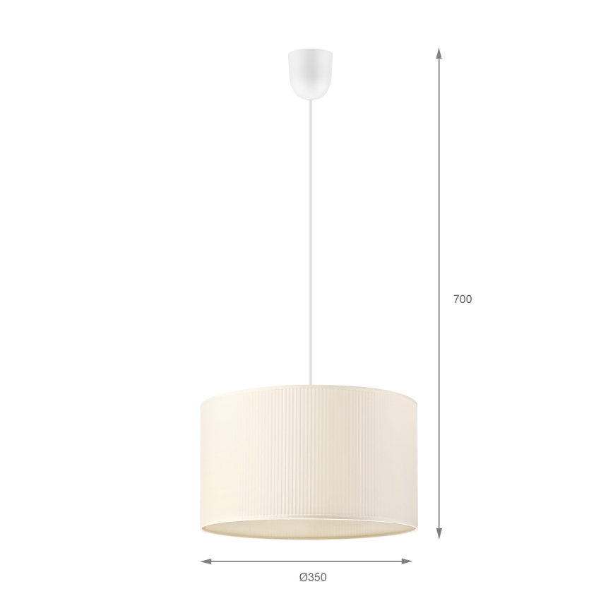 Brilagi - riippuvalaisin kaapelilla SIRIJA MODERN 1xE27/60W/230V, halkaisija 35 cm, kermanvärinen