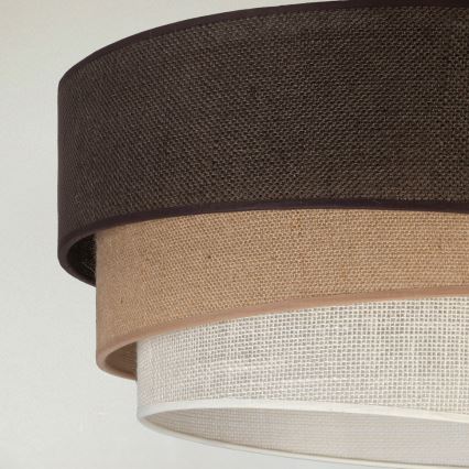 Brilagi - Riippuvalaisin kaapelilla TRIO 3xE27/60W/230V halkaisija 60 cm ruskea/beige/valkoinen